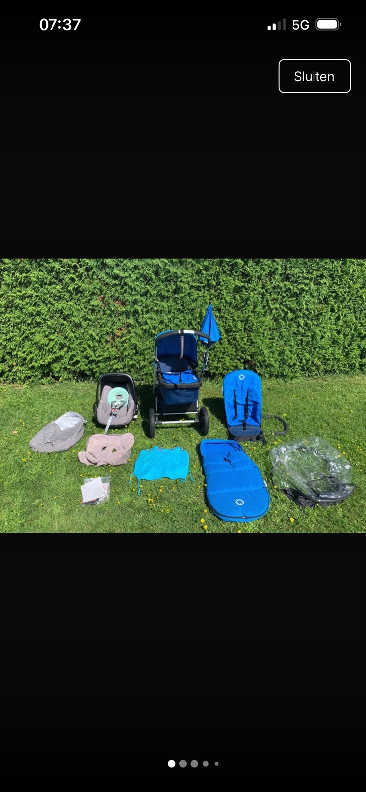 Bugaboo buggy met maxicosi, Ophalen, Gebruikt, Overige merken, Regenhoes