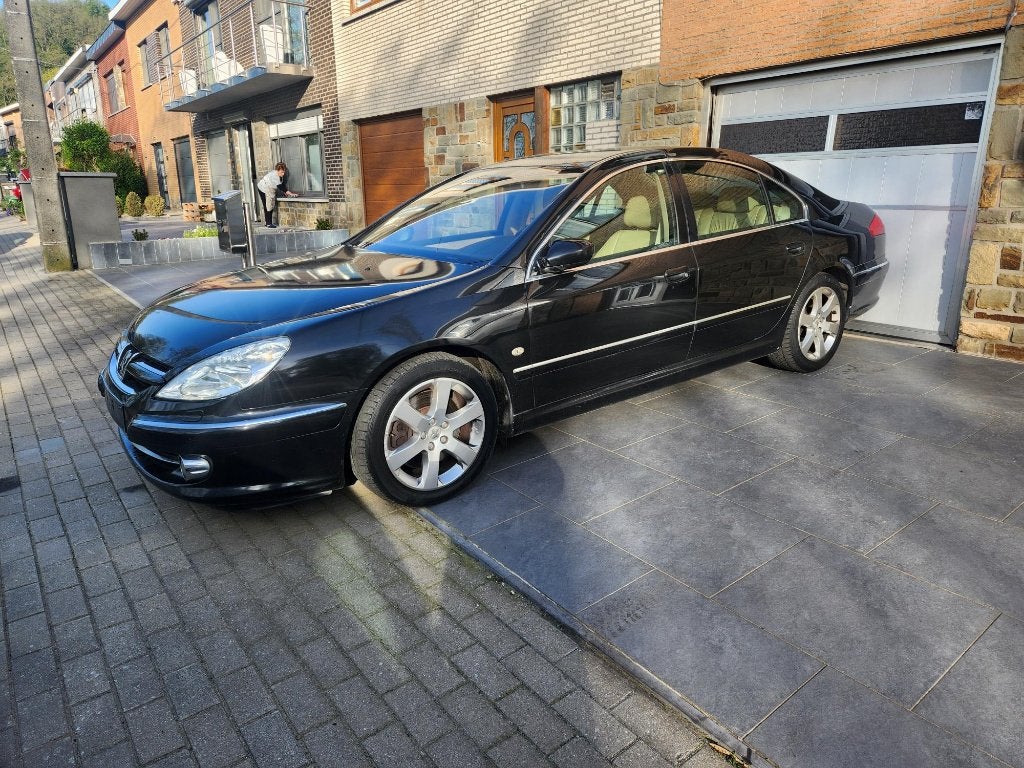 Peugeot  607 Bi-Turbo, 4 deurs, Beige, Zwart, Leder