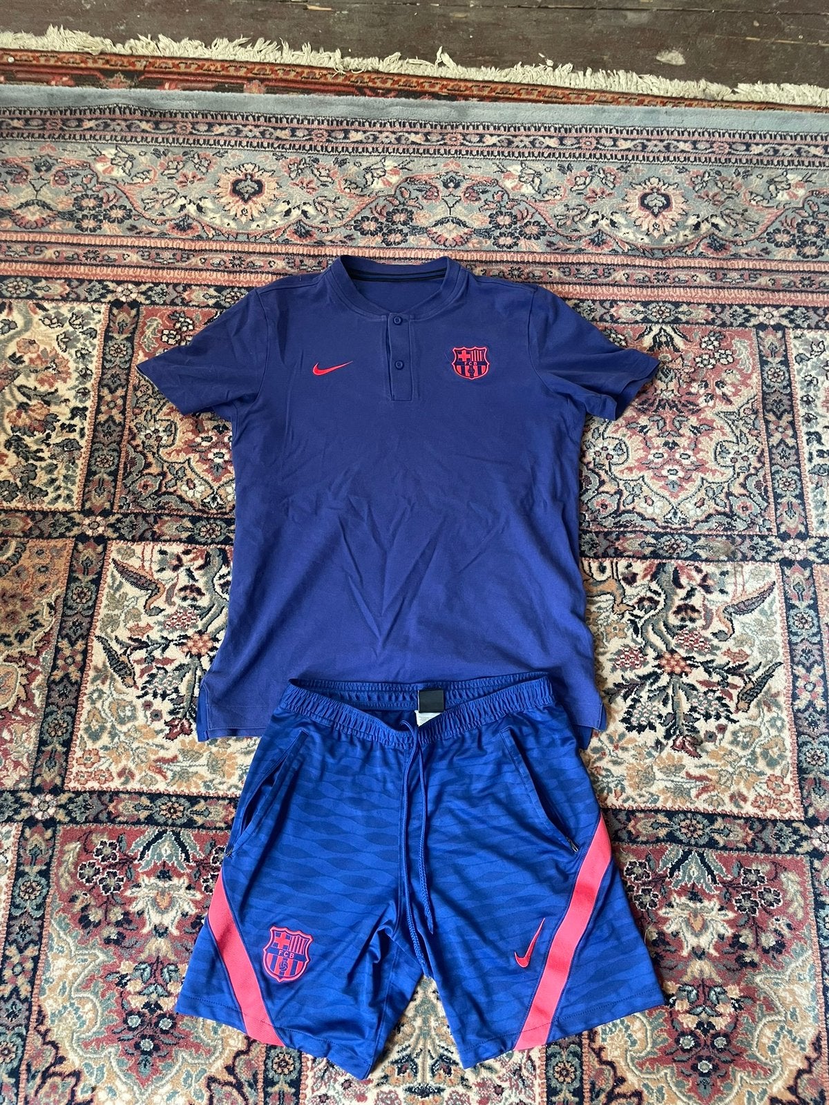 FC Barcelona zomerset, Kleding | Heren, Heren-kledingpakketten, Ophalen, Zo goed als nieuw