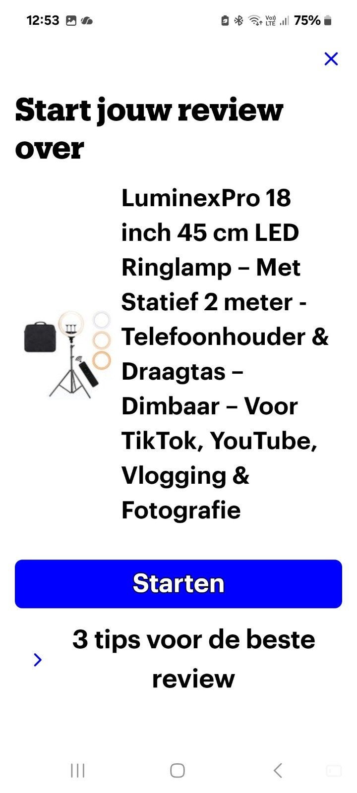 lampe annulaire, TV, Hi-fi & Vidéo, Photo | Studio photo & Accessoires, Enlèvement
