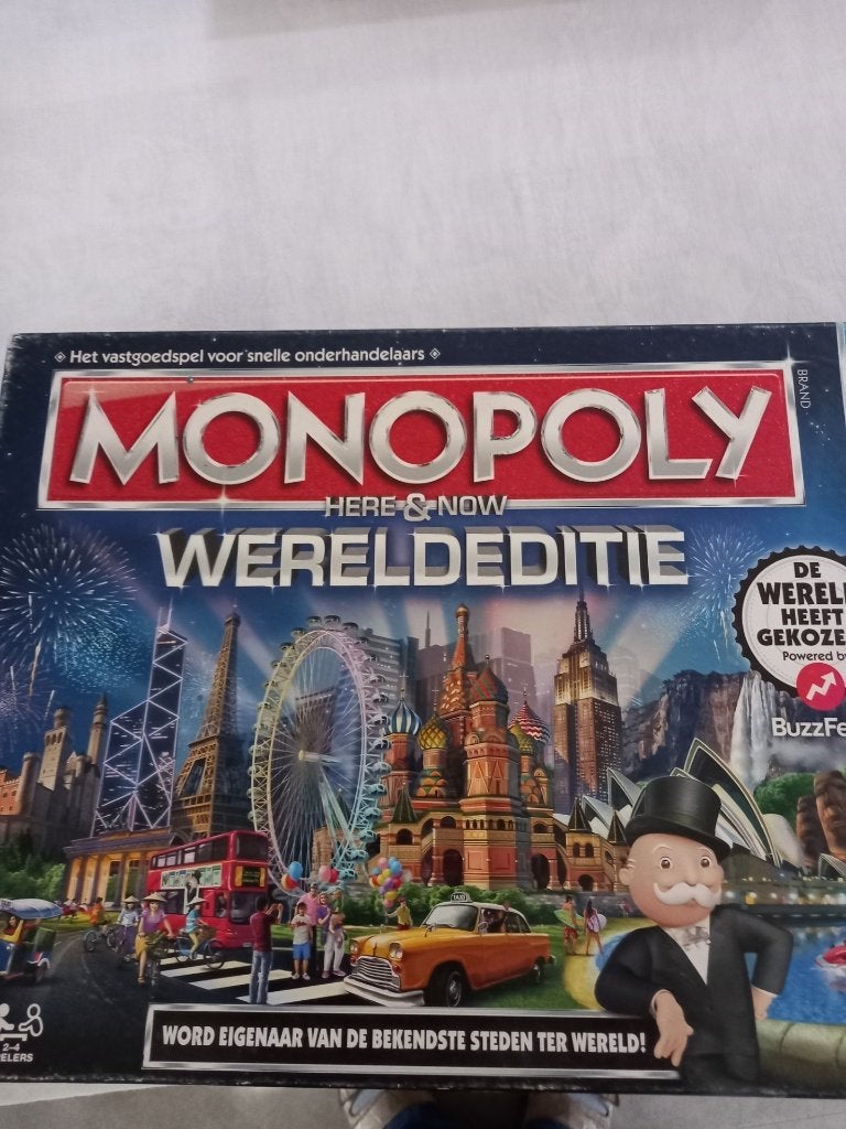 Onvolledige monopoly Wereld editie voor 2 euro, Ophalen of Verzenden, Gebruikt