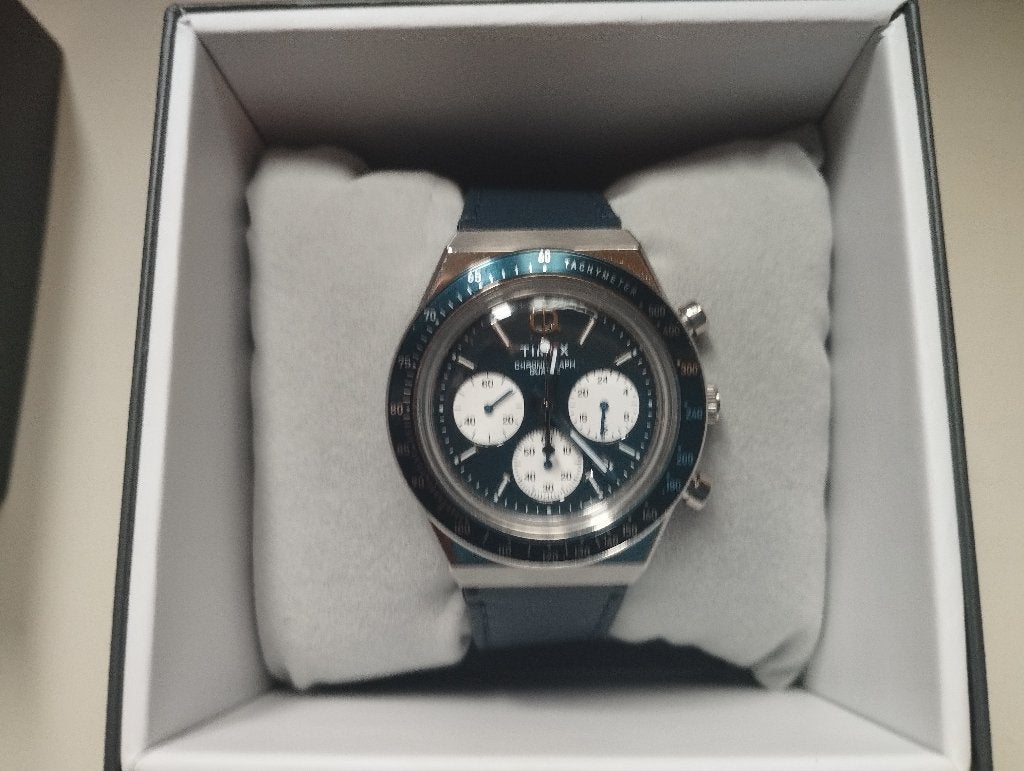 Montre Timex Q Chronograph, Bijoux, Sacs & Beauté, Montres | Hommes, Neuf, Montre-bracelet, Autres marques, Acier, Cuir, Enlèvement