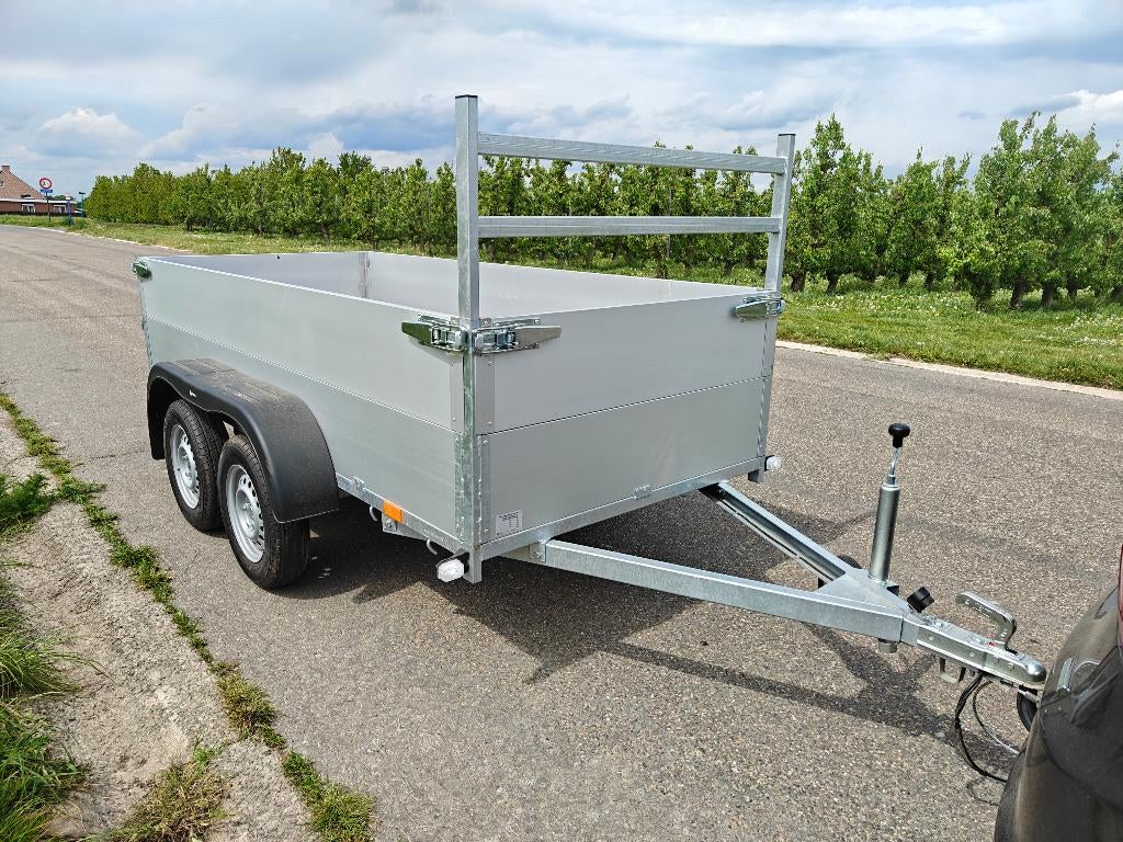 Alu dubbel as 300 x 130 750kg bwj 2025, Auto diversen, Aanhangers en Bagagewagens, Ophalen, Zo goed als nieuw