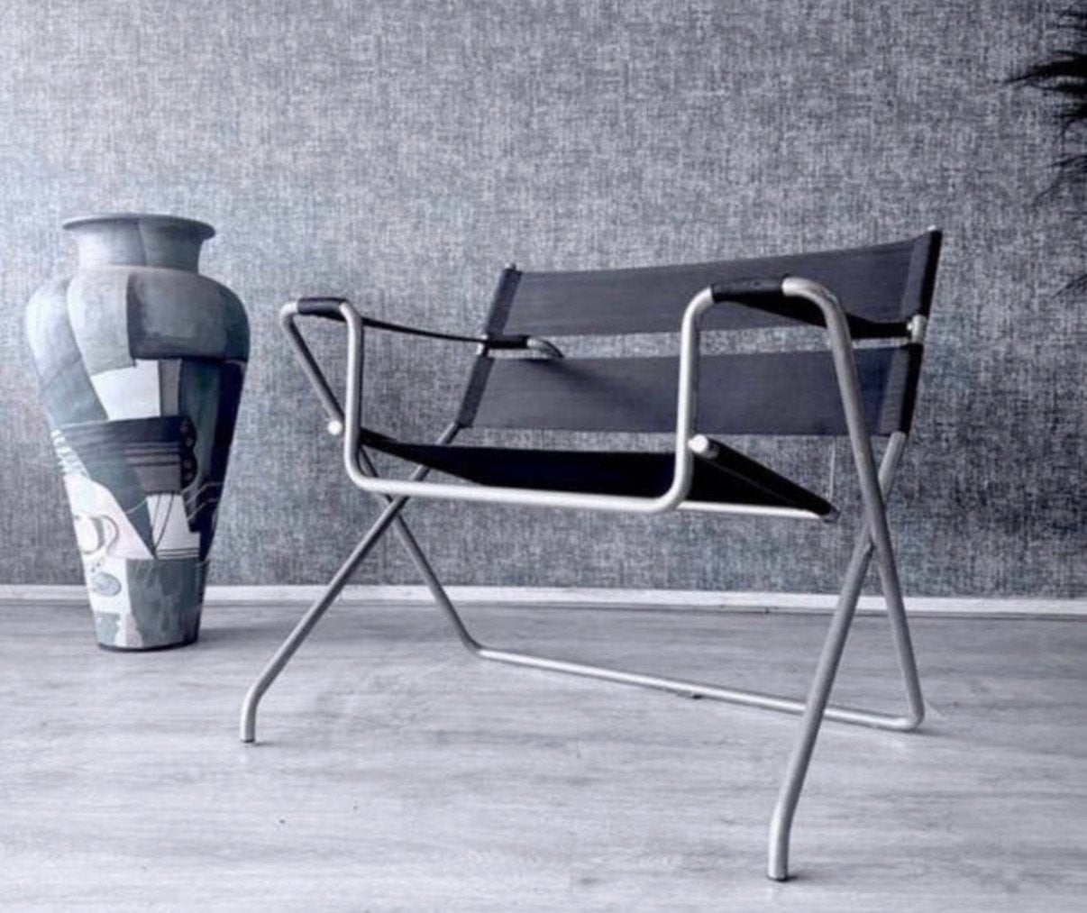 Vintage Tecta D4 Chair by Marcel Breuer, Original Eisengarn, Ophalen, Stoel, Metaal, Gemerkt