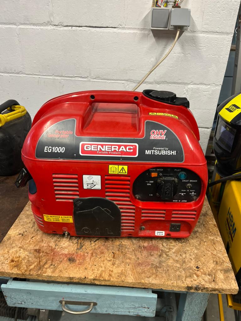 Generator Mitsubishi, Doe-het-zelf en Bouw, Aggregaten, Ophalen, Gebruikt, Benzine, Geluidgedempt