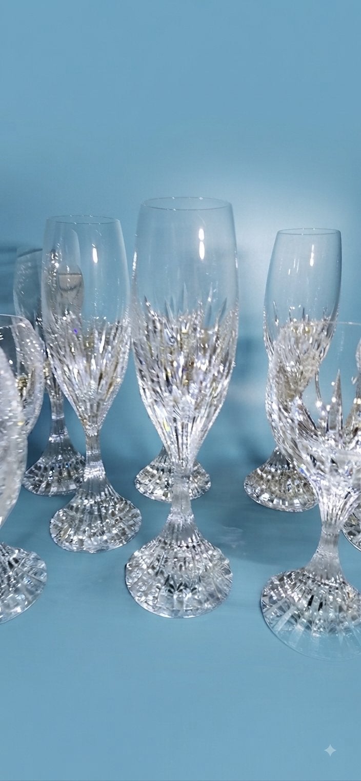 Lot de 9 verres Baccarat modèle Masséna – État comme neuf, Antiquités & Art, Enlèvement