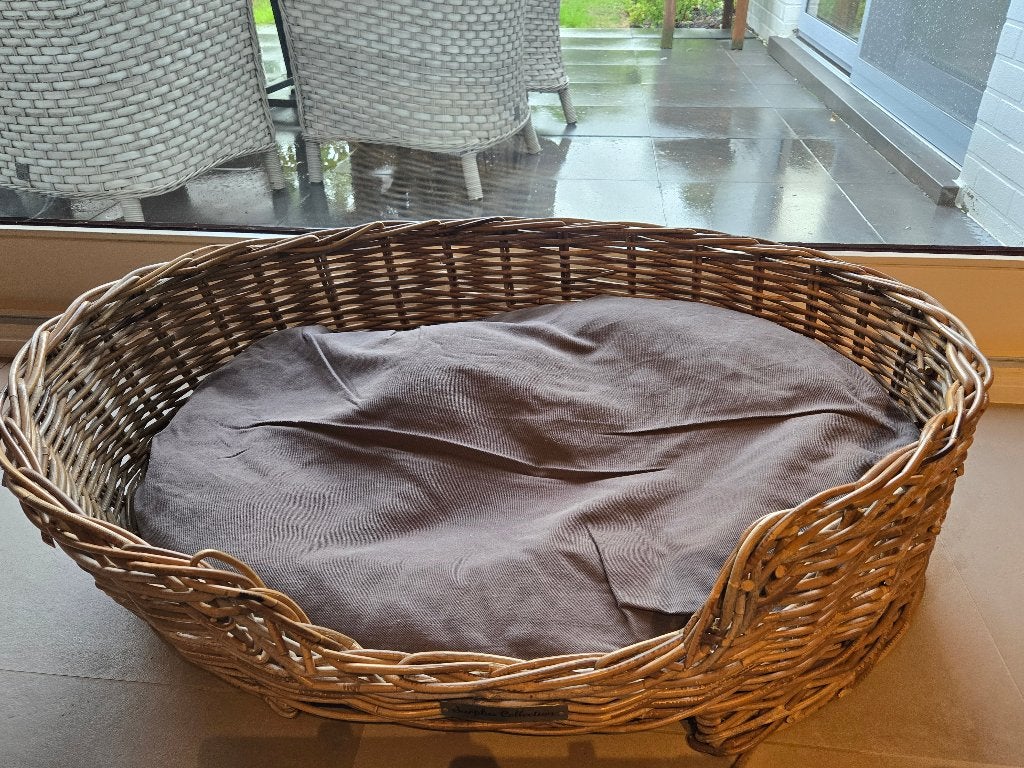 Rieten hondenmand 96 cm, Dieren en Toebehoren, Ophalen, Zo goed als nieuw, Riet