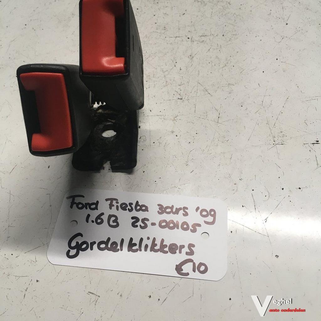 Ford Fiesta 3 drs 1.6 B 2009 2500105  Gordel sluiting achter, Gebruikt, -, -, Ophalen of Verzenden