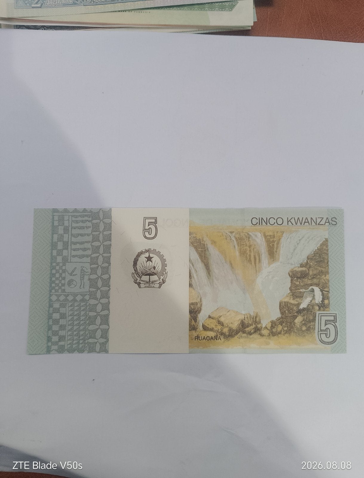 Billet angolais « 5 kwanza », Enlèvement ou Envoi