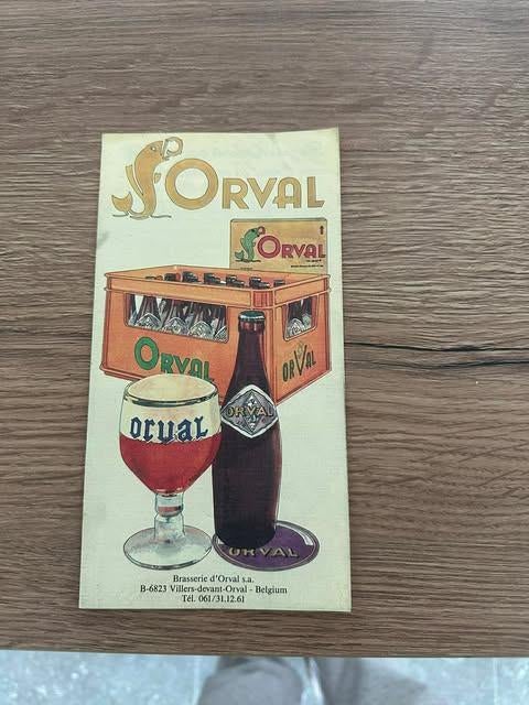 trappist Orval folder, Ophalen of Verzenden, Zo goed als nieuw, Overige typen, Overige merken