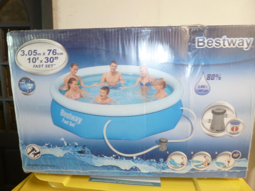 opbouwzwembad NIEUW!!, Neuf, 200 à 400 cm, Rond, Enlèvement