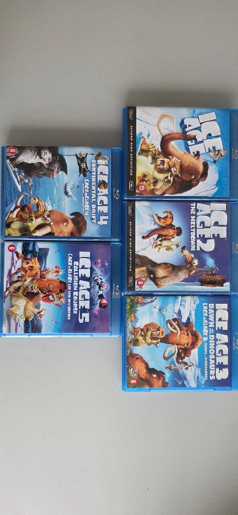 BR - Ice Age 1-5, CD & DVD, Blu-ray, Comme neuf, Enfants et Jeunesse, Enlèvement ou Envoi