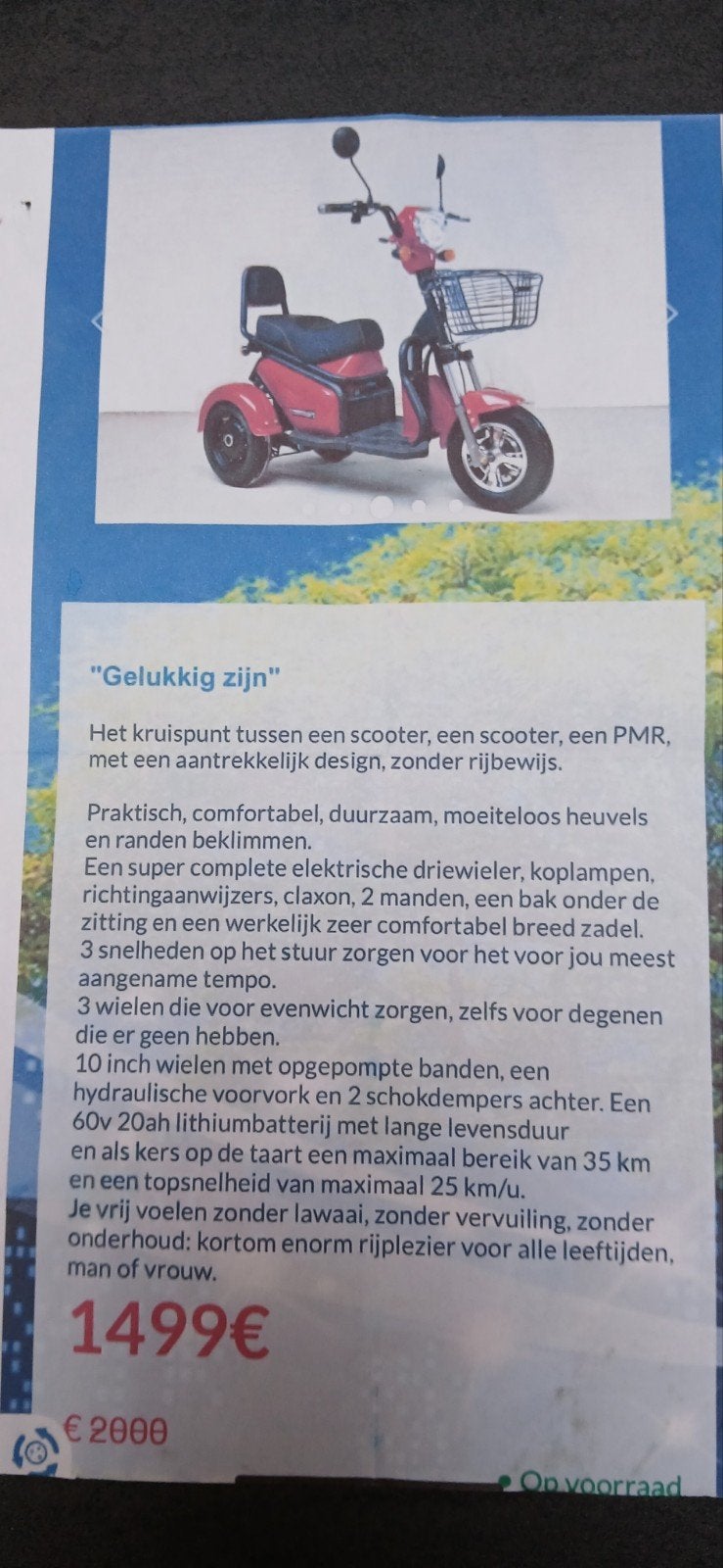 mini scooter, Fietsen en Brommers, Ophalen