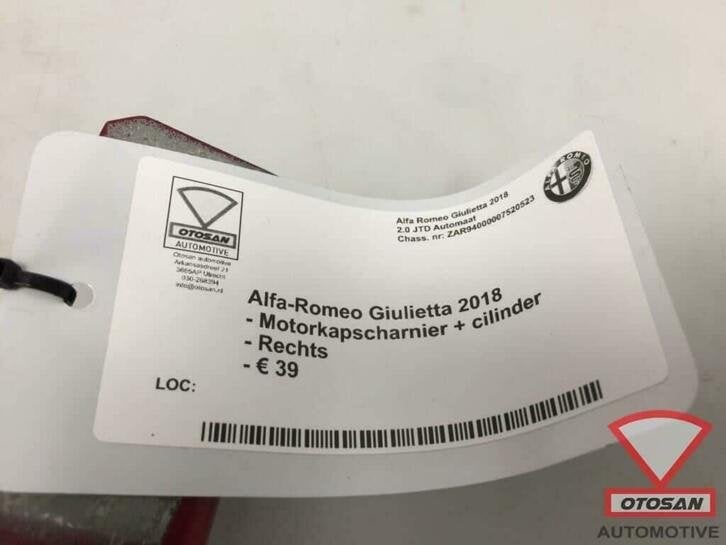 alfa romeo giulietta 18 charni re capot + cylindre droit, Dpofca@stellantis.com, Stellantis Europe S.p.A., Utilisé, Alfa Romeo