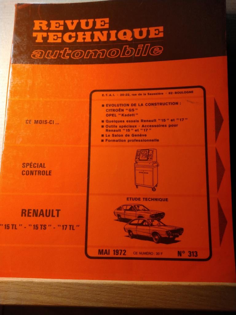 RTA 313 - Renault 15 - Renault 17 - mai 1972, Enlèvement ou Envoi