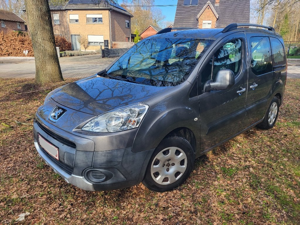 Peugeot Partner Tepee 1.6, Autos, Peugeot, Argent ou Gris, Boîte manuelle, Noir, 5 portes