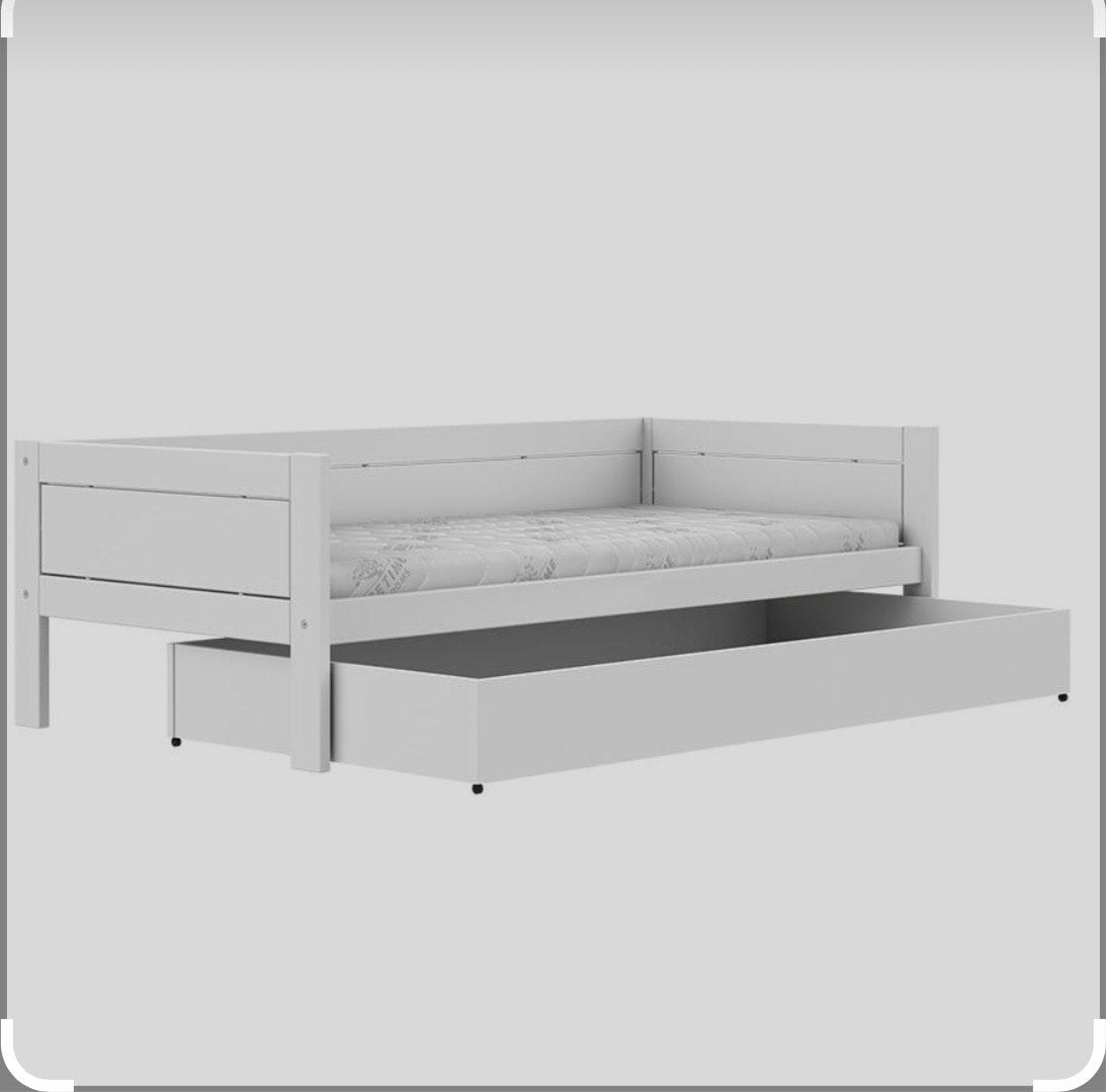Lit double 120/200 cm avec tiroir de lit - marque Lifetime, Enlèvement, Comme neuf, Queen size