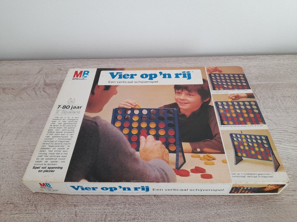 Vintage Vier op een rij, Ophalen of Verzenden, Gebruikt