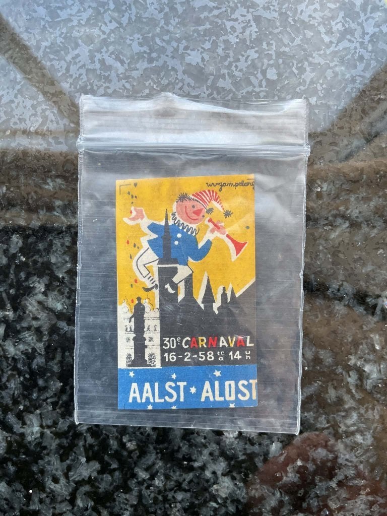 Aalst Carnaval sluitzegel 1958, Verzamelen, Ophalen