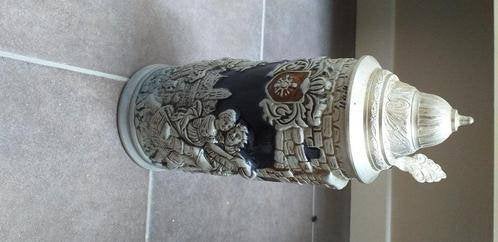 Pinte à bière avec couvercle en étain, Collections, Marques de bière, Enlèvement, Comme neuf