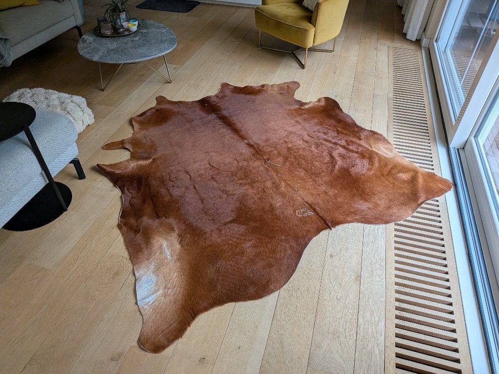 Koevel, Huis en Inrichting, Ophalen, Gebruikt, Bruin, 150 tot 200 cm