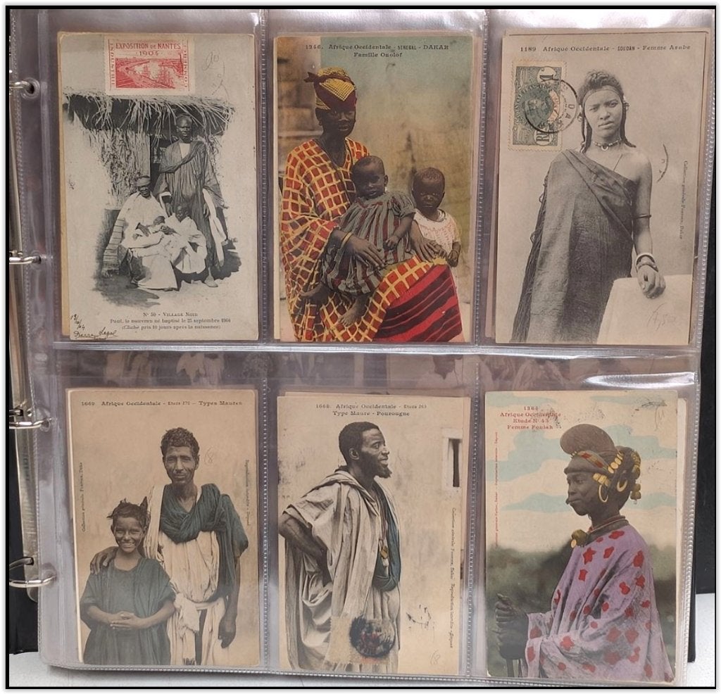 verzamelmap met  336 oude postkaarten Senegal-Dakar., Collections, Enlèvement ou Envoi, 1940 à 1960, Affranchie, Hors Europe