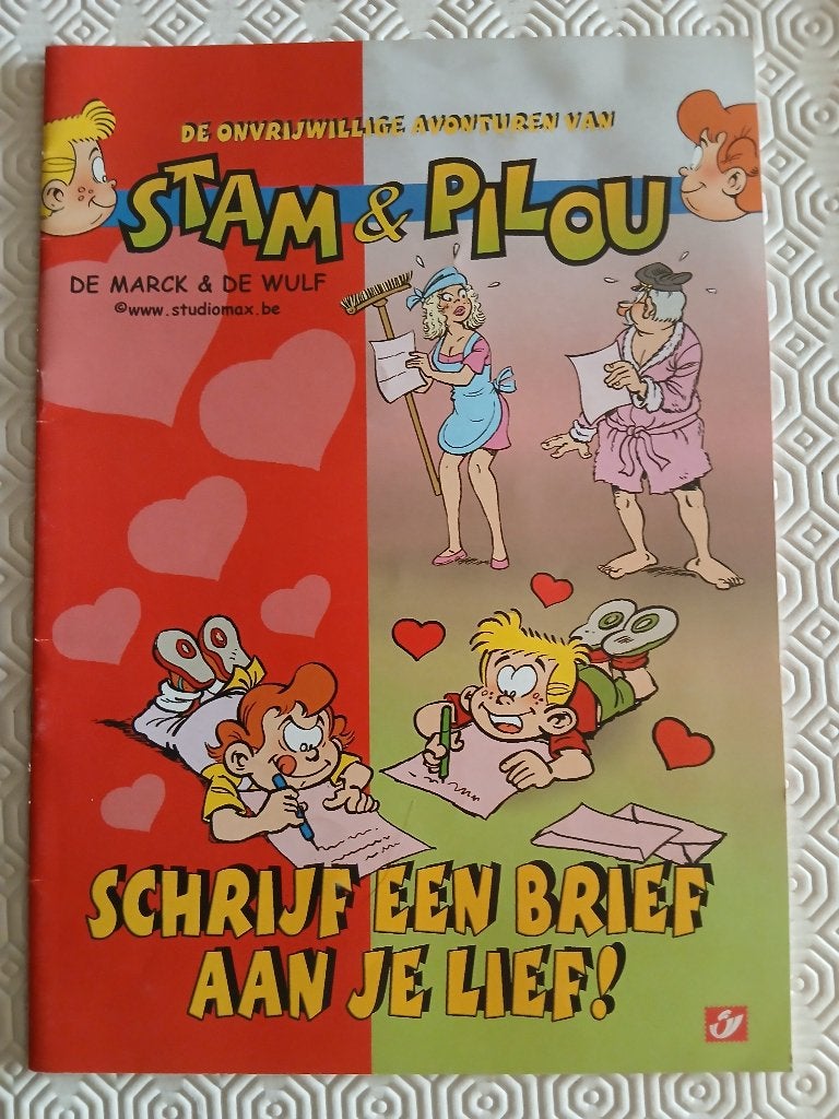 Stam & Pilou: Schrijf een brief aan je lief!, Daniëls, Marc, Dewulf, Rik, Eén stripboek, Ophalen of Verzenden, Zo goed als nieuw