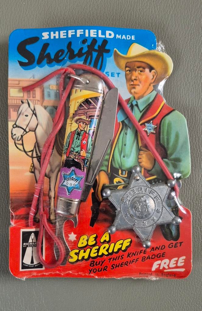 Ensemble de jouets vintage Sheffield Sheriff des années 60, Enlèvement ou Envoi