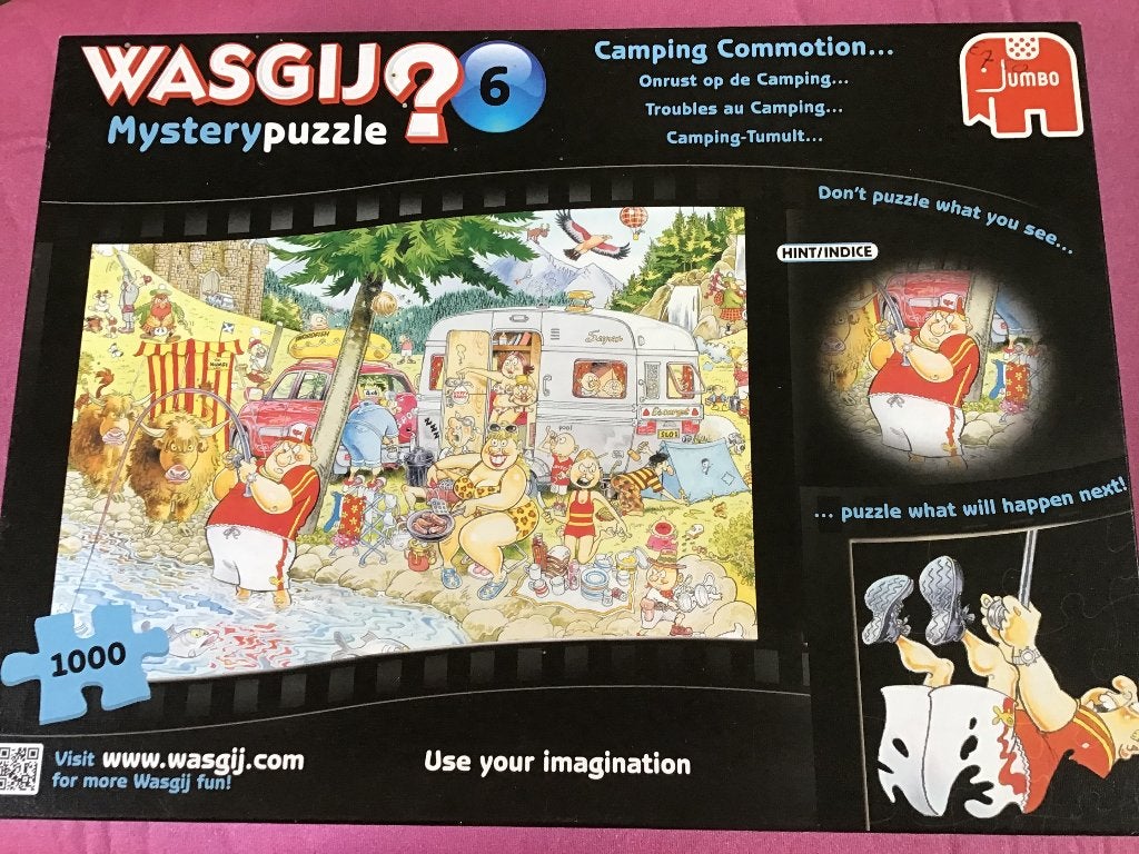 Puzzel wasgij 1000, Ophalen of Verzenden, 500 t/m 1500 stukjes, Gebruikt, Legpuzzel