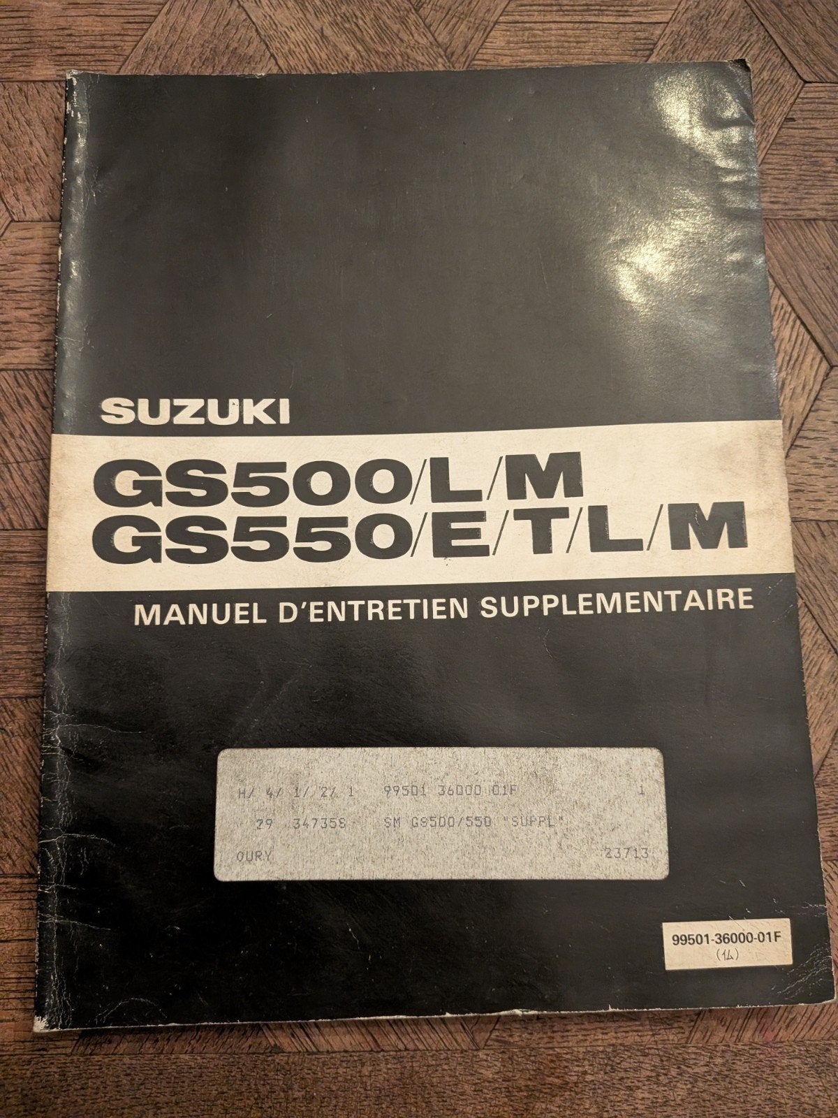 Suzuki GS500L/M GS550/E/T/L/M Supplement voor de onderhoudsh, Ophalen