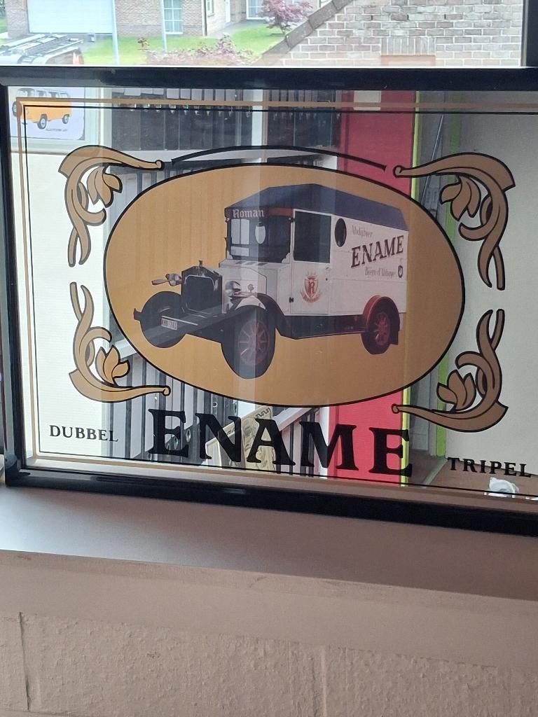 Ename, Verzamelen, Biermerken, Ophalen, Zo goed als nieuw, Reclamebord, Plaat of Schild, Overige merken
