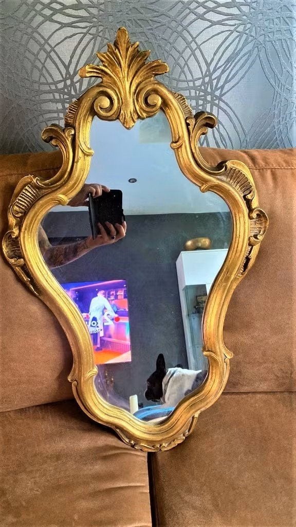 Magnifique ancien miroir 72 cm, Enlèvement ou Envoi