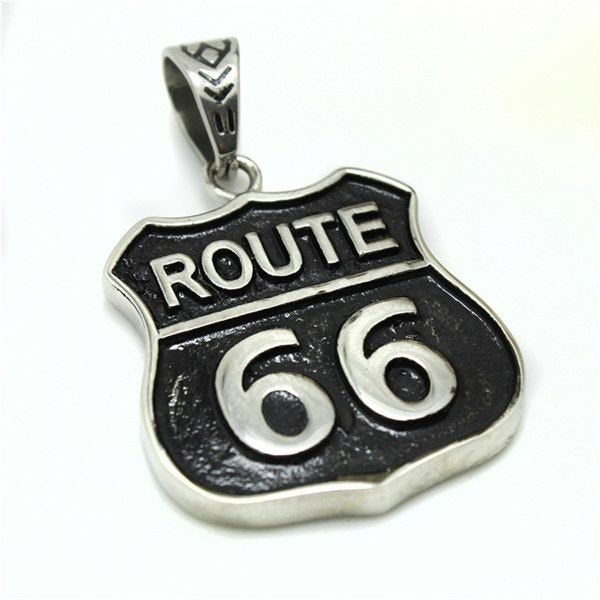 Pendentif en chaîne en acier inoxydable Route 66, Enlèvement ou Envoi, Neuf