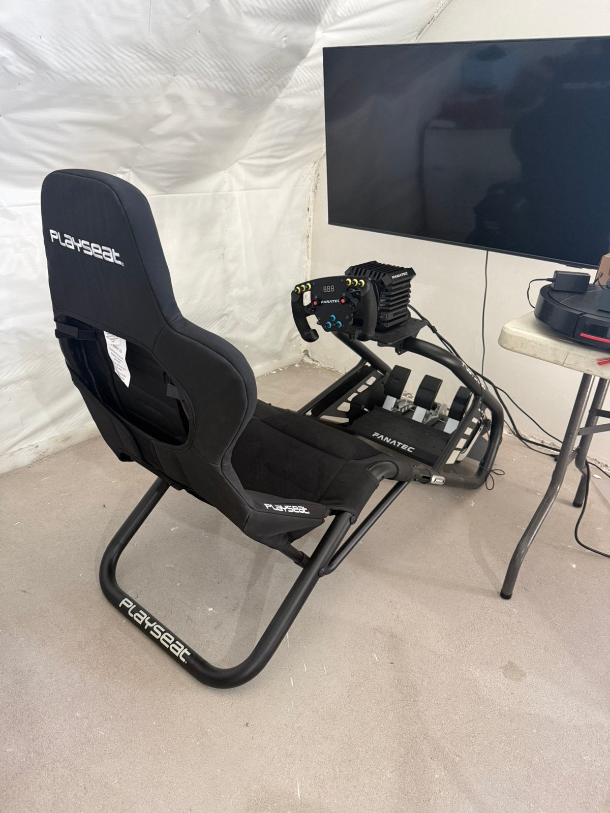 Fanatec CSL DD 8Nm complete set +Playseat Trophy bijna nieuw, Fanatec, Enlèvement, Comme neuf, PC