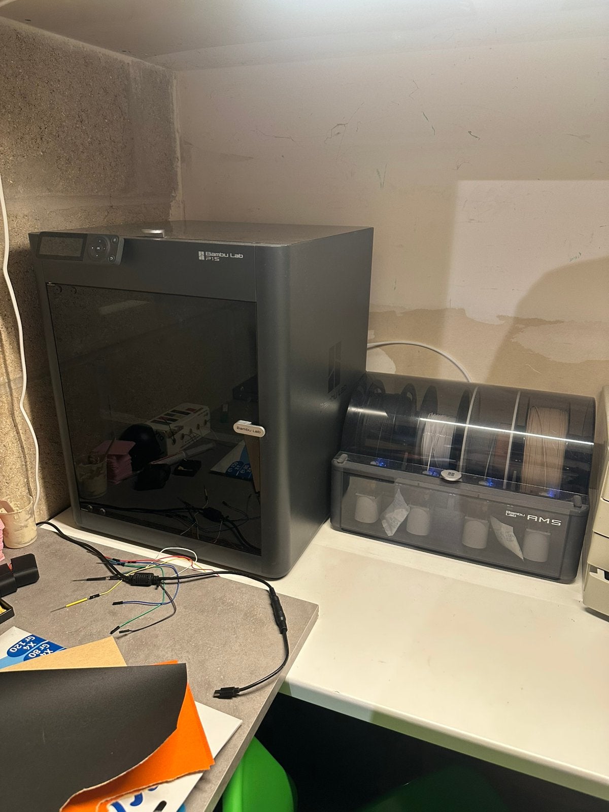 Bambu Lab P1S + AMS + bobines, Ophalen, Gebruikt, Ingebouwde Wi-Fi, Filament