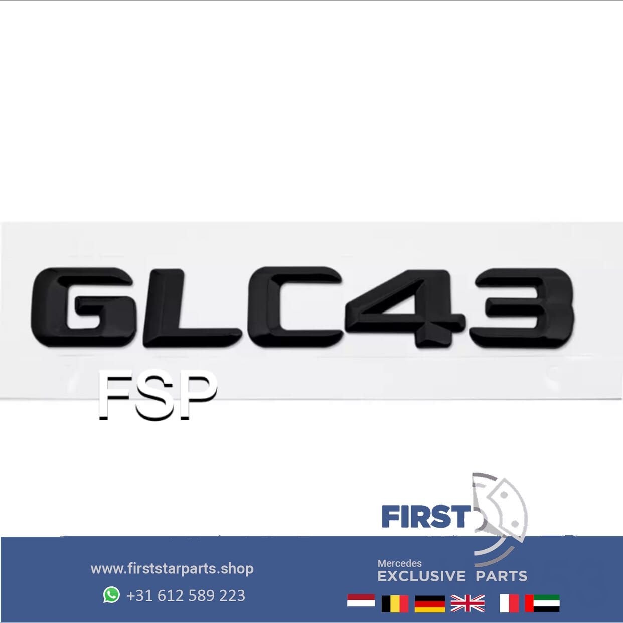 LETTERS W253 GLC43 AMG ZWART LOGO Mercedes GLC 43 Klasse 201, Gebruikt, -, Ophalen of Verzenden, Achter