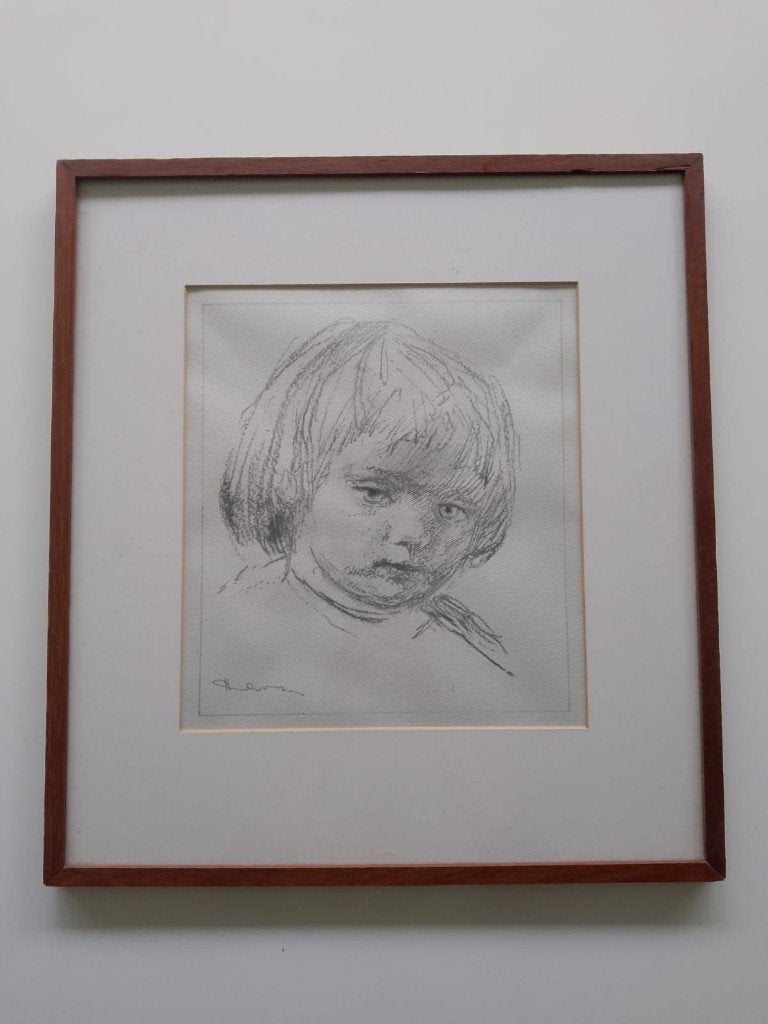 Lithographie de Louis Van Gorp, Antiquités & Art, Art | Lithographies & Sérigraphies, Encadré, Enlèvement ou Envoi, Portraits et figures