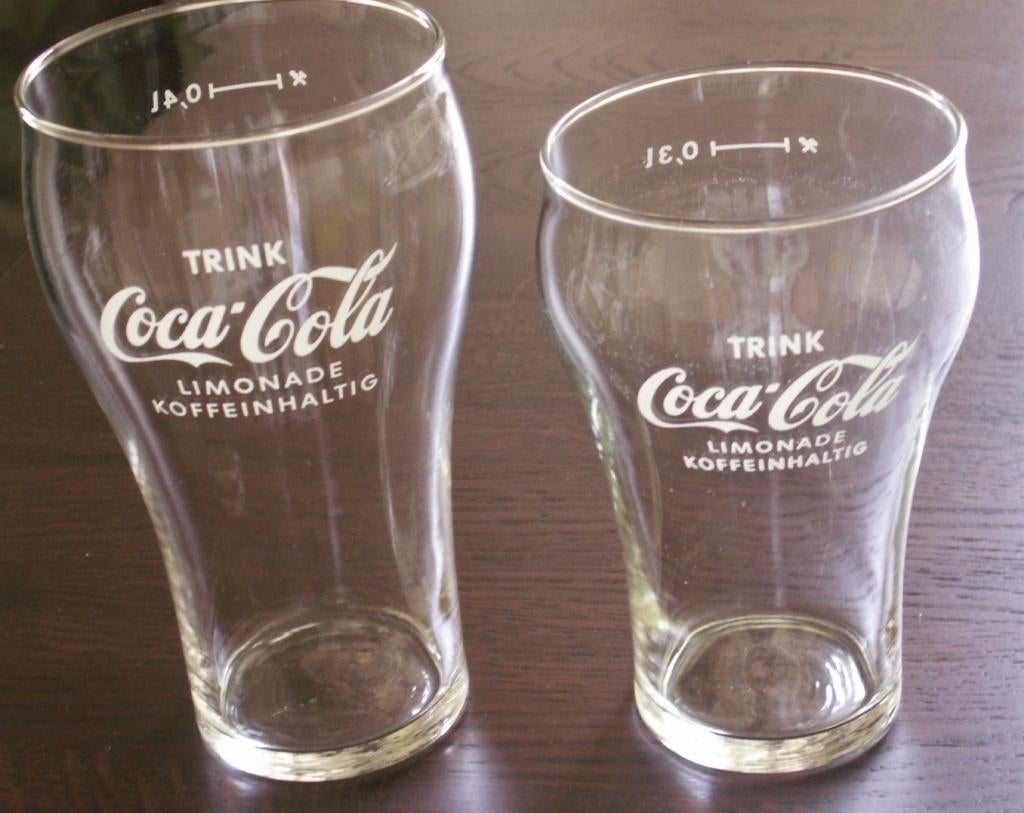 2 anciennes boules en verre de Coca Cola allemandes fifties, Collections, Verres & Petits Verres, Neuf, Enlèvement ou Envoi