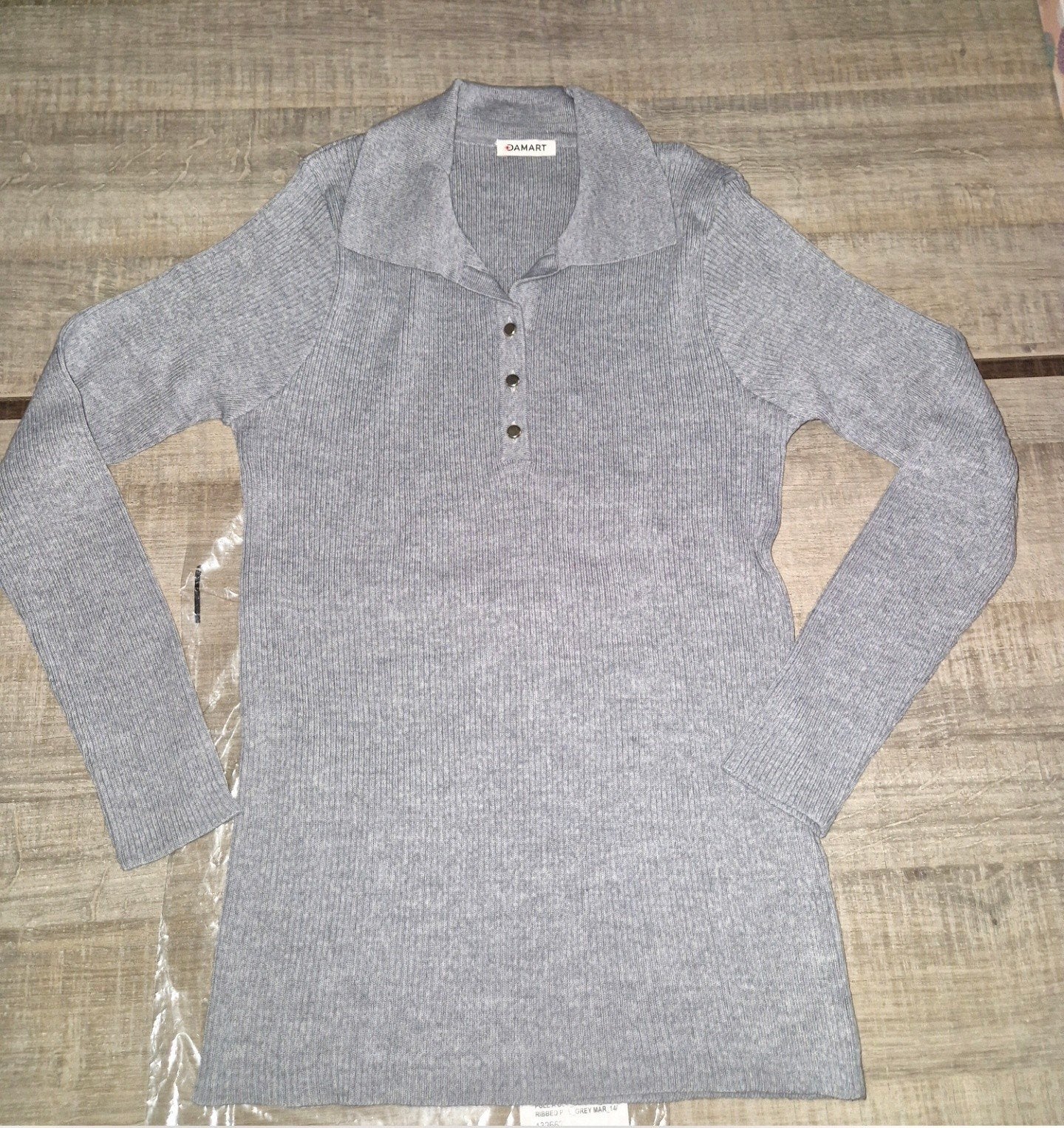 pull col gris Damart M neuf, Kleding | Dames, Ophalen of Verzenden, Grijs