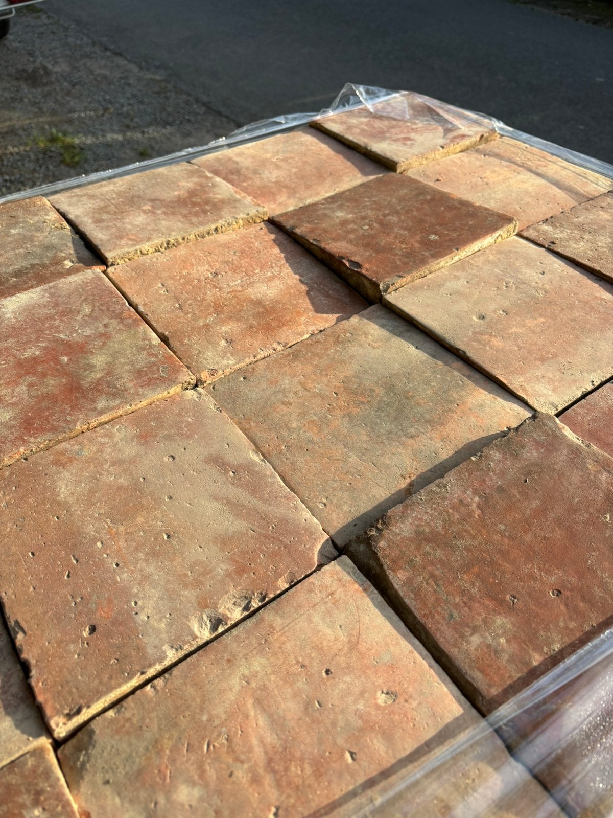 Lot Antieke terracotta tegels. Voor info BELLEN 0474220705, Ophalen