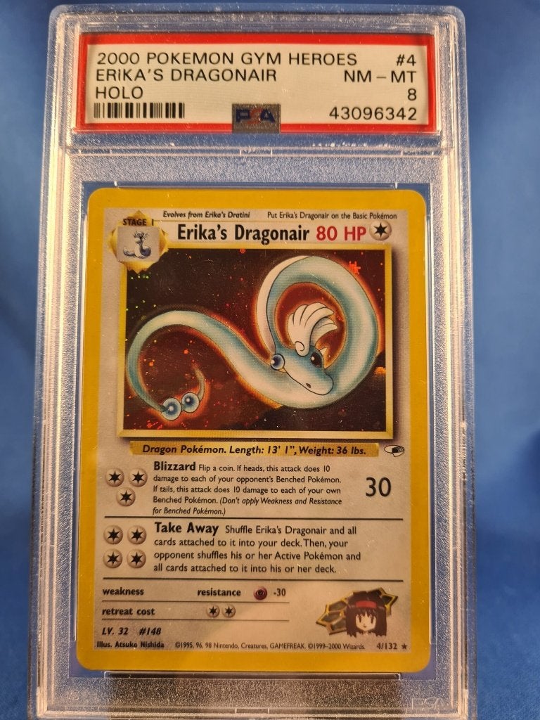 Erika's Dragonair 4/132 - Gym Heroes (PSA 8), Envoi, Utilisé