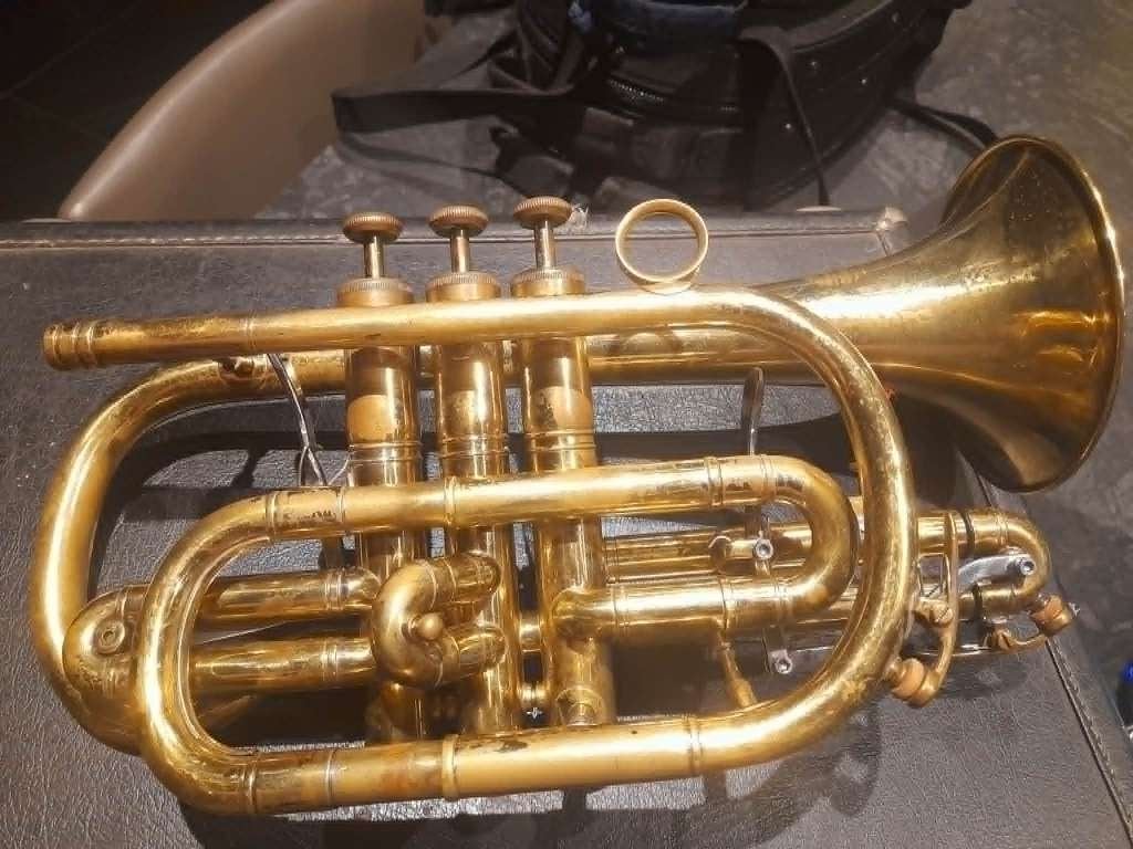 Te koop: Willson Bb Cornet, Musique & Instruments, Instruments à vent | Trompettes, Utilisé, Autres types, Avec valise, Enlèvement