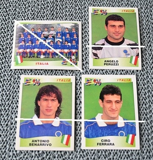 Panini/Europa '96/Italie/Fond noir/17 pièces, Envoi, Comme neuf, Affiche, Image ou Autocollant