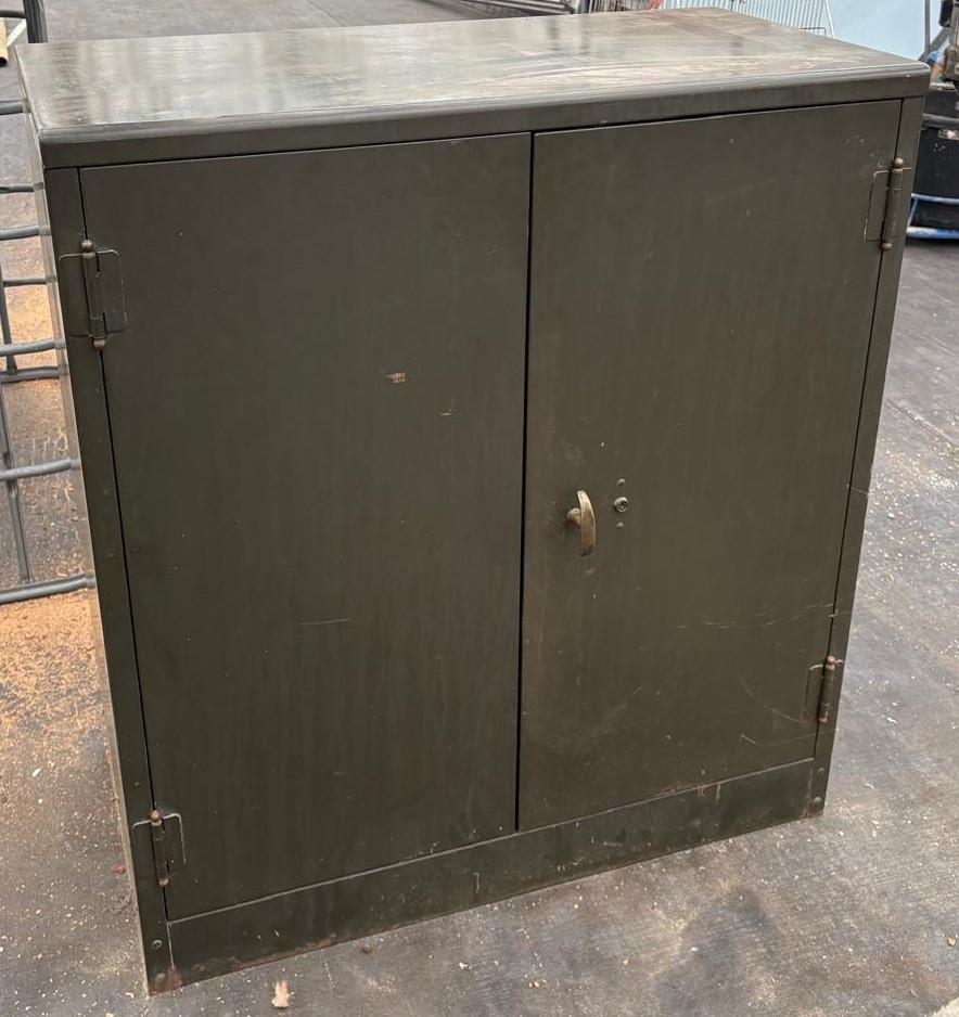 Metalen kast groen B91 H102 D46cm, Ophalen, Gebruikt, 100 tot 150 cm, 50 tot 100 cm