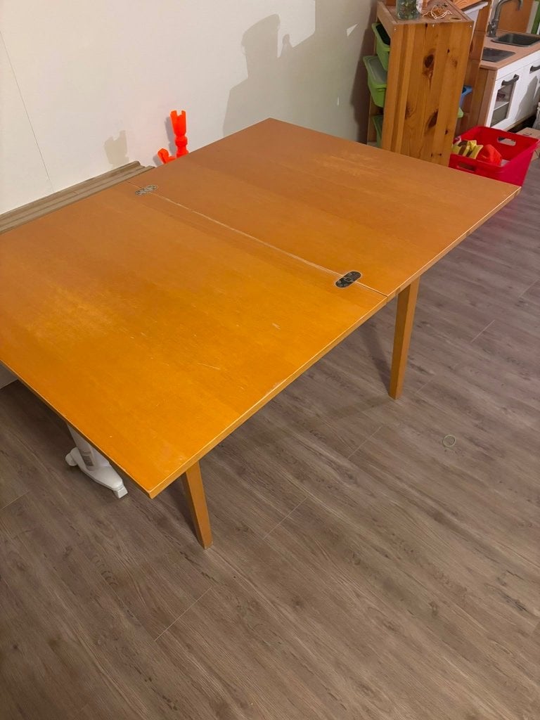 Houten klaptafel, Huis en Inrichting, Tafels | Eettafels, Ophalen, Gebruikt, 100 tot 150 cm, 50 tot 100 cm