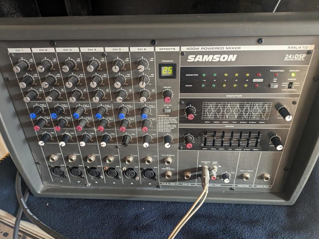 Samson XML410 PA-set + 2x the box PA110 –compleet met kabels, Muziek en Instrumenten, Ophalen