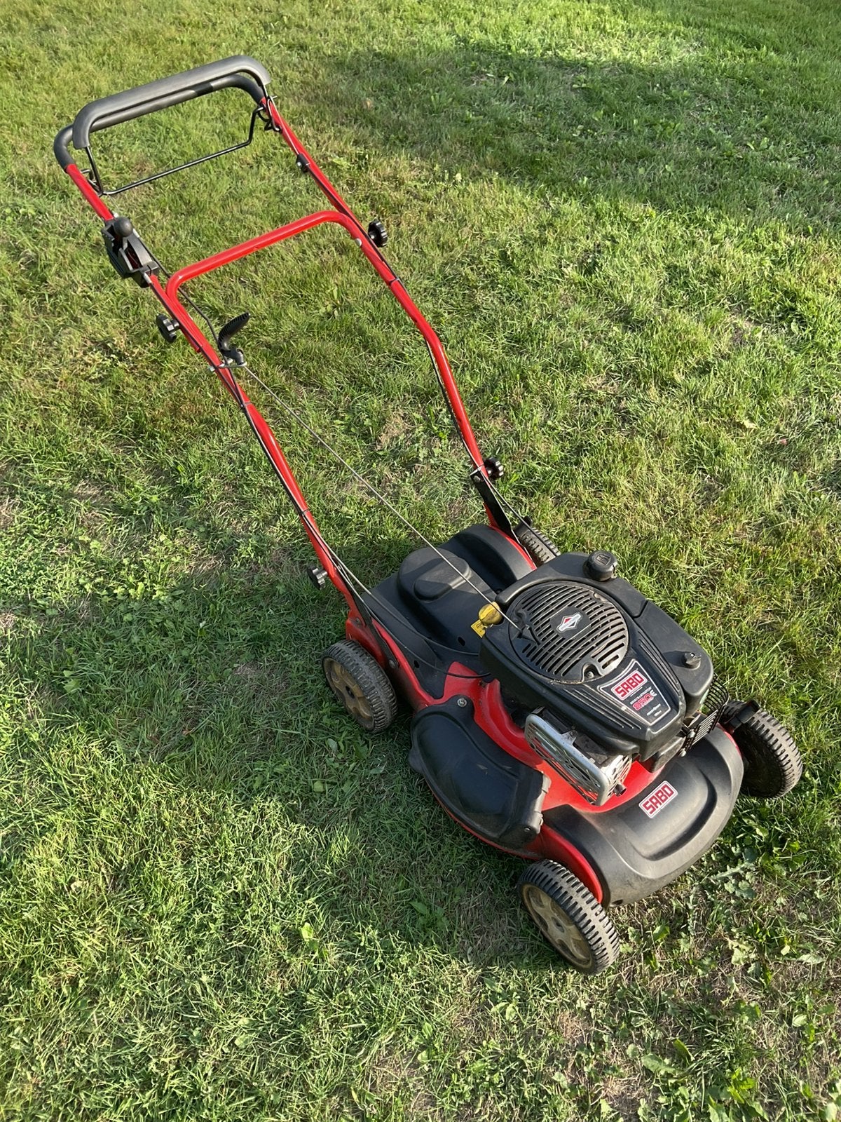 Sabo grasmaaier grasmachine mulcher, Jardin & Terrasse, Enlèvement, Utilisé