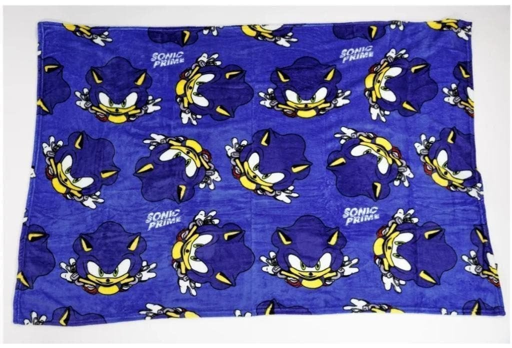 Sonic Fleece Deken / Fleecedeken / Plaid - 110 x 150 cm, Neuf, Enlèvement ou Envoi, Couverture ou Couette, Bleu