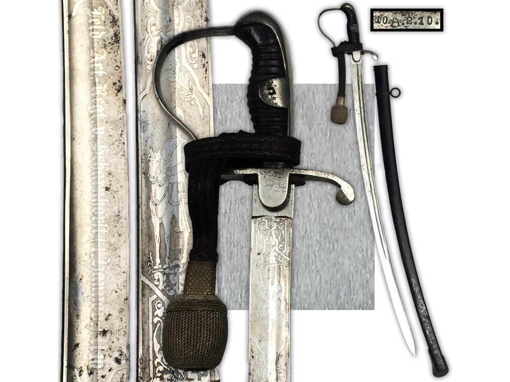 🚨Rare Sabre LUXE PRUSSIEN Artill. 10.A.21.0 ORIGINAL, Collections, Objets militaires | Général, Armée de terre, Envoi