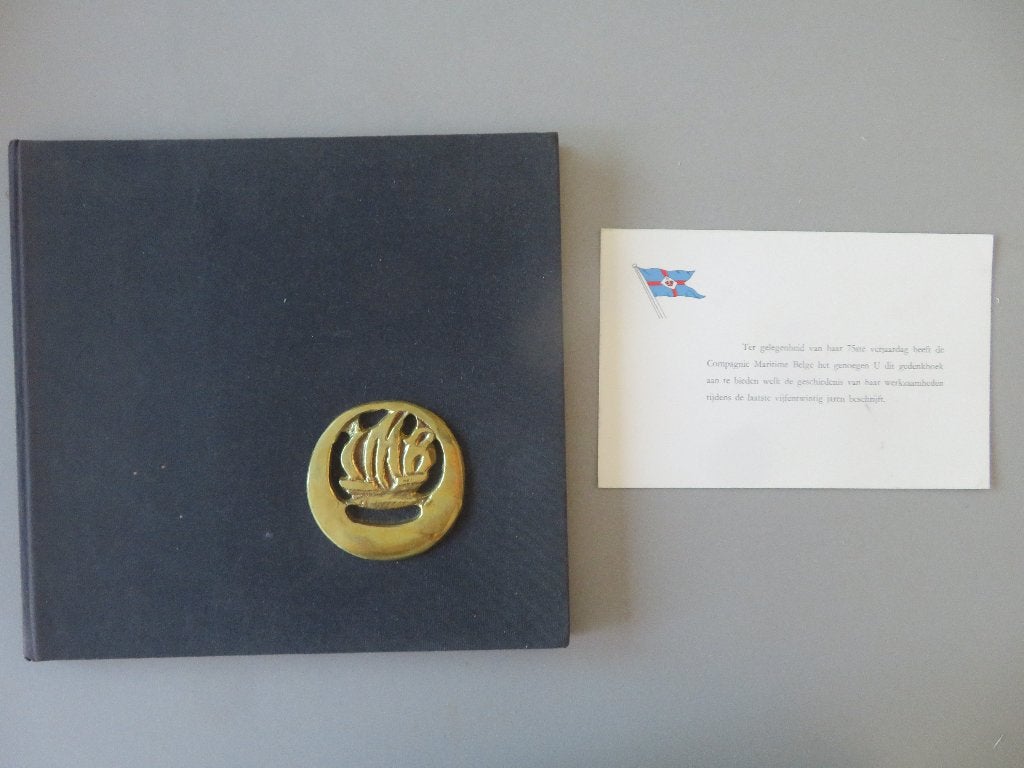 compagnie Maritime Belge gedenkboek 75 jaar bestaan, Verzamelen, Ophalen of Verzenden, Zo goed als nieuw, Motorboot, Boek of Tijdschrift